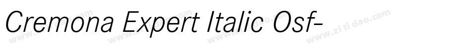 Cremona Expert Italic Osf字体转换